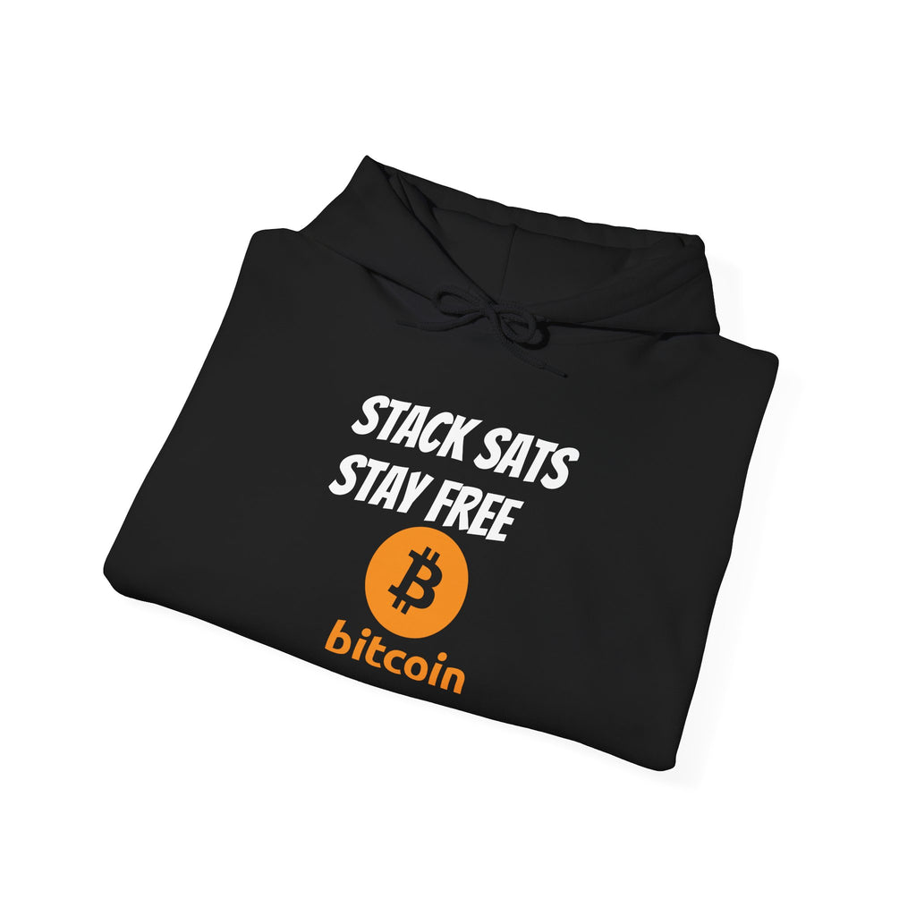 Bitcoin Hoodie – "Stack Sats Stay Free" Crypto Sweatshirt