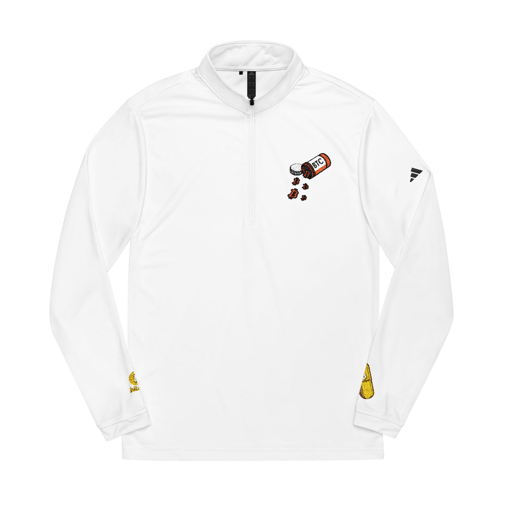 Embroidered Quarter-Zip Bitcoin Pill Pullover