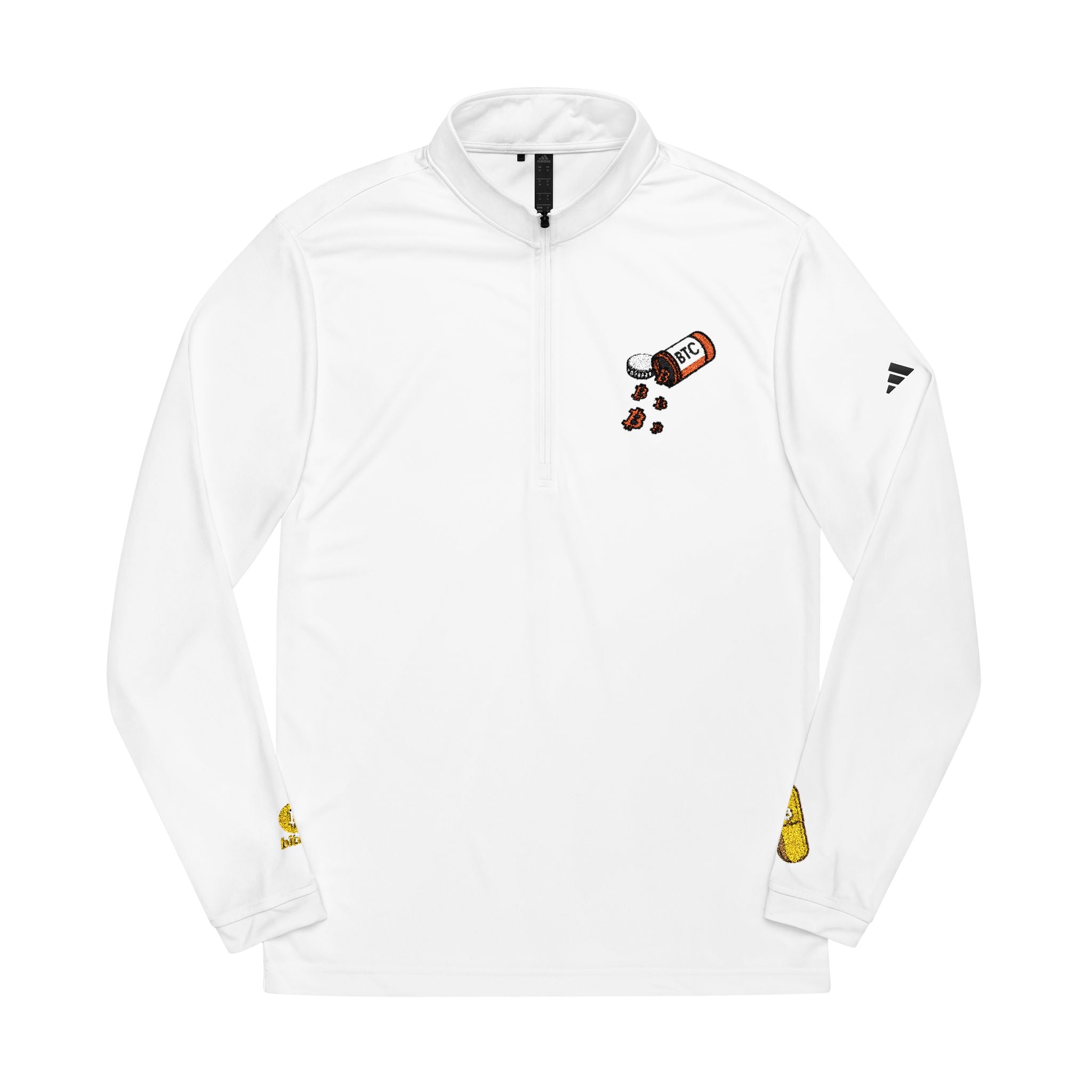 Embroidered Quarter-Zip Bitcoin Pill Pullover